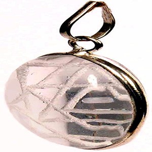 A crystal Shri Yantra locket